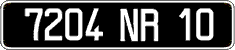 French license plate, FNI