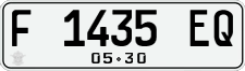 License plate of Indonesia, Regular plates