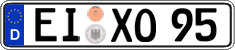 German license plate, Regular plates