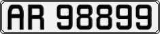 License plate of Norway, Cars