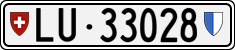 License plate of Switzerland, Cars