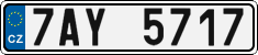 License plate of the Czech Republic, Cars (2001)