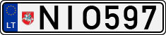 License plate of Lithuania, Cars