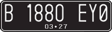 License plate of Indonesia, Regular plates