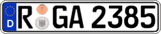 German license plate, Regular plates