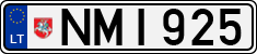 License plate of Lithuania, Cars
