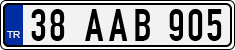 License plate of Turkey, Regular plates