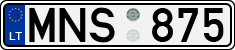 License plate of Lithuania, Cars