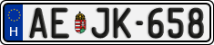 license plates of Hungary, Regular plates (2022)