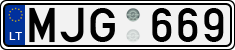 License plate of Lithuania, Cars