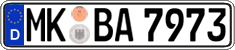 German license plate, Regular plates
