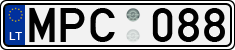 License plate of Lithuania, Cars