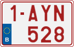 License plate of Belgium, Regular plates (2010)