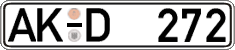 German license plate, Regular plates