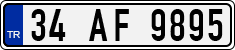 License plate of Turkey, Regular plates