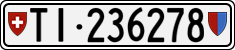 License plate of Switzerland, Cars