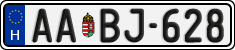 license plates of Hungary, Regular plates (2022)