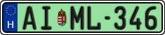 license plates of Hungary, Regular plates (2022)