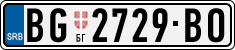 License plate of Serbia, Cars