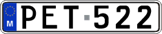 License plate of Malta, Regular plates (ABC 123)