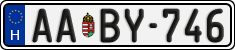 license plates of Hungary, Regular plates (2022)