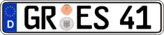 German license plate, Regular plates