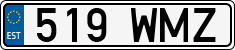 License plate of Estonia, Regular car plates