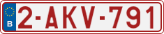 License plate of Belgium, Regular plates (2010)