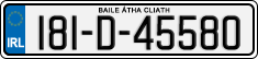 License plate of Ireland, Regular plates