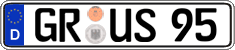 German license plate, Regular plates
