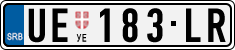 License plate of Serbia, Cars