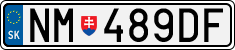 License plate of Slovakia, Cars