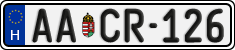license plates of Hungary, Regular plates (2022)