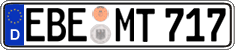 German license plate, Regular plates