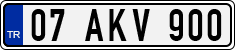 License plate of Turkey, Regular plates