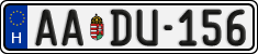 license plates of Hungary, Regular plates (2022)