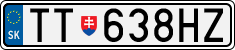License plate of Slovakia, Cars