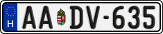 license plates of Hungary, Regular plates (2022)