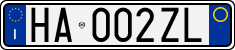 License plate of Italy, Cars (1994 year series)