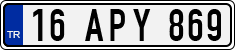 License plate of Turkey, Regular plates