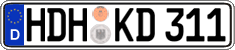 German license plate, Regular plates