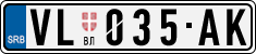 License plate of Serbia, Cars