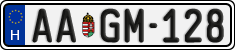 license plates of Hungary, Regular plates (2022)