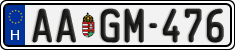 license plates of Hungary, Regular plates (2022)