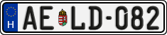 license plates of Hungary, Regular plates (2022)