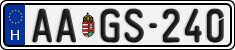 license plates of Hungary, Regular plates (2022)