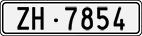 License plate of Switzerland, Cars