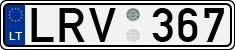 License plate of Lithuania, Cars