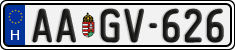 license plates of Hungary, Regular plates (2022)