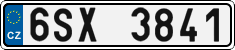 License plate of the Czech Republic, Cars (2001)